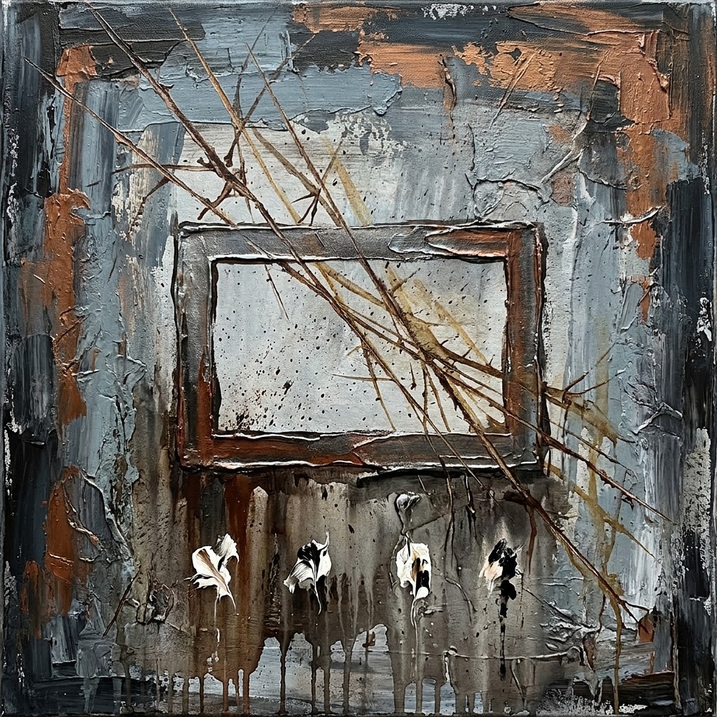 The Attrition Rate, original abstract expressionist painting by Ian Springham
