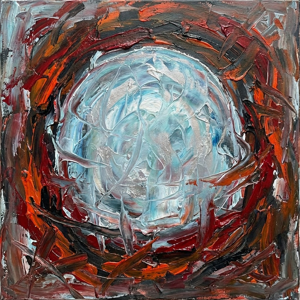 The Oxygen Tent, panel two of a triptych by Ian Springham